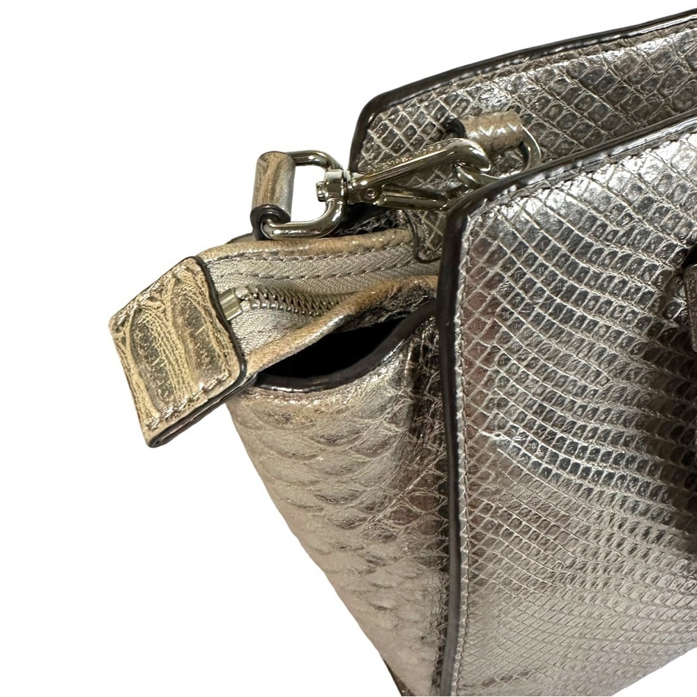 Michael Michael Kors Metallic Silver Python Embos… - image 6